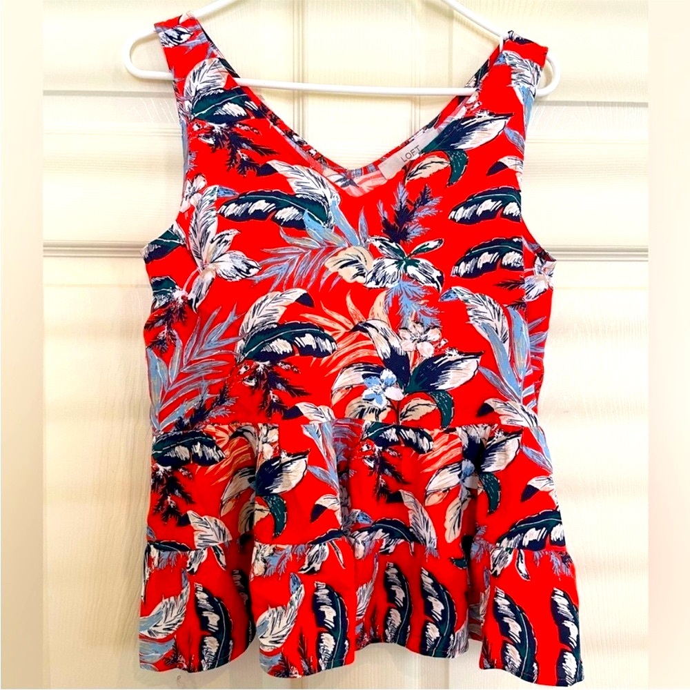 LOFT tropical tiered top